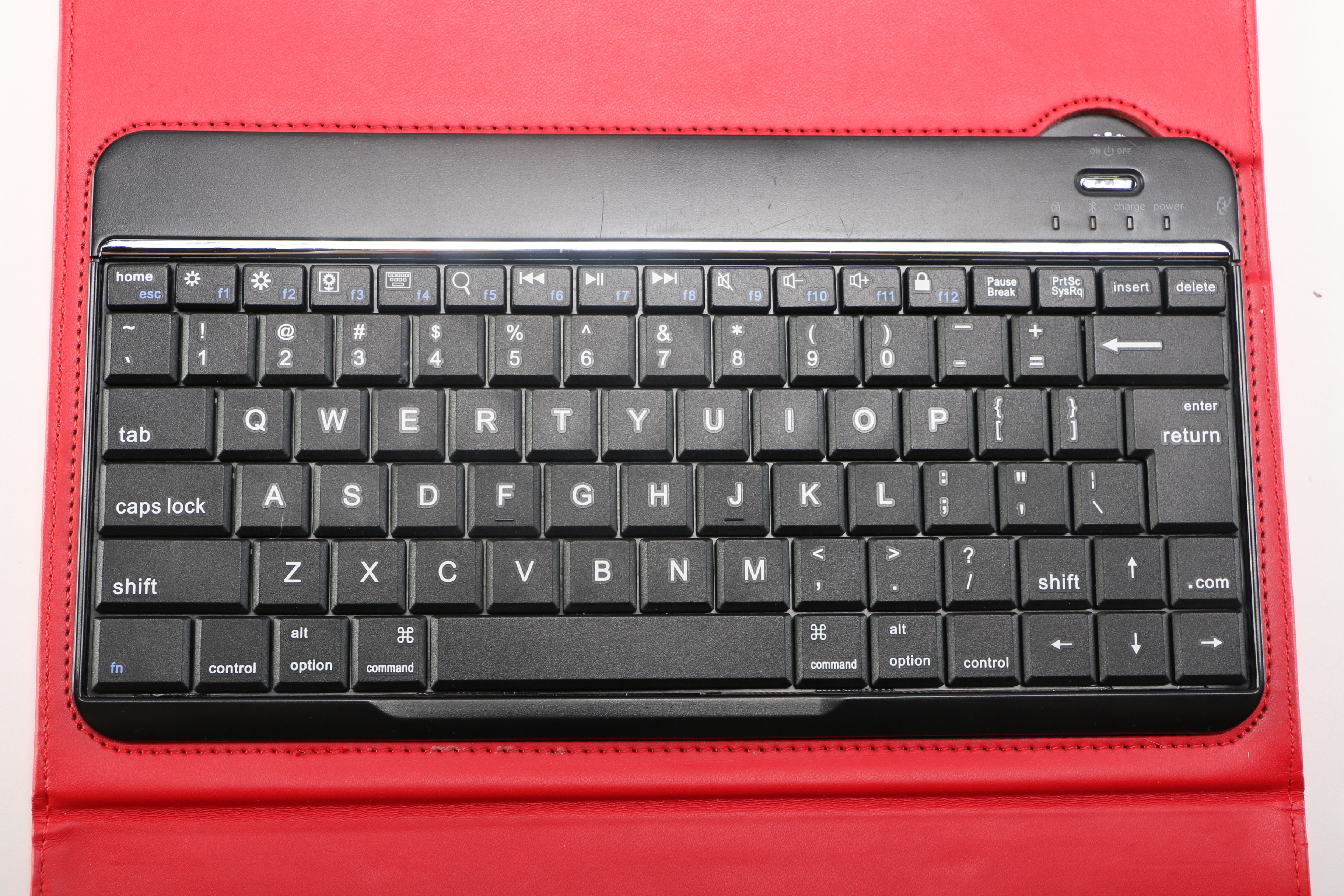 Red Bluetooth Brookstone Tablet Case With Keyboard