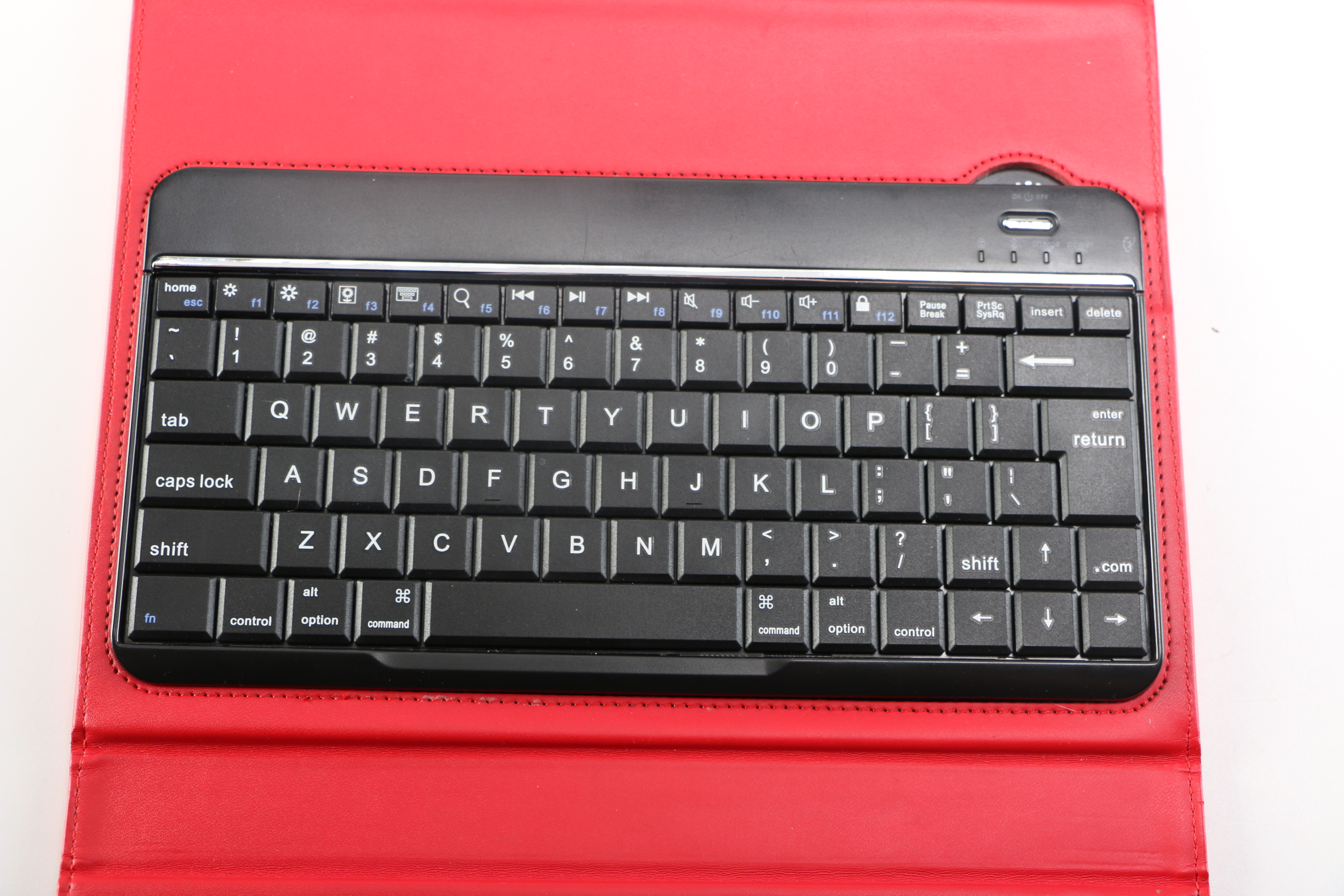 Red Bluetooth Brookstone Tablet Case With Keyboard