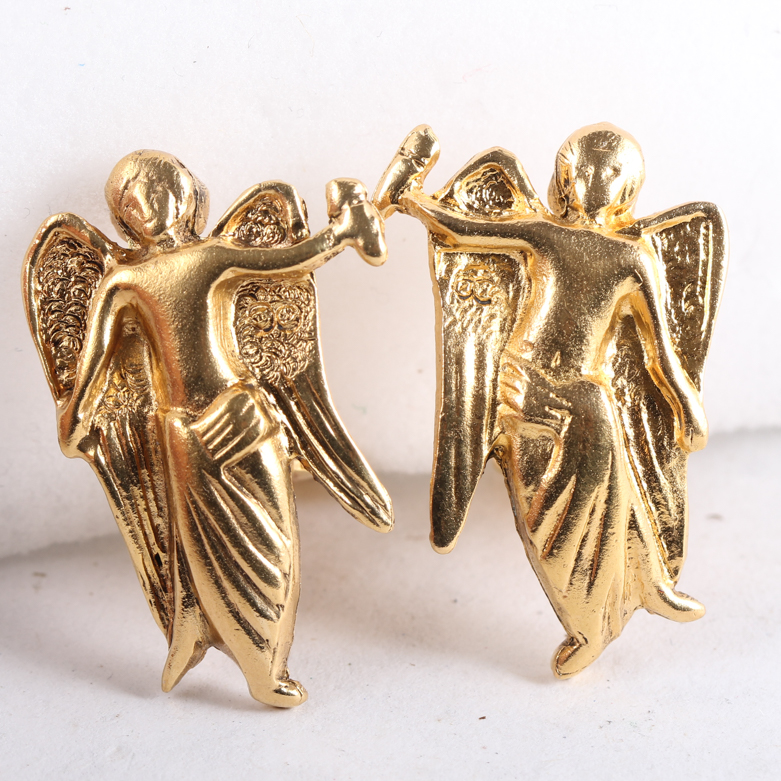 Vintage Chanel Costume Angel Earrings