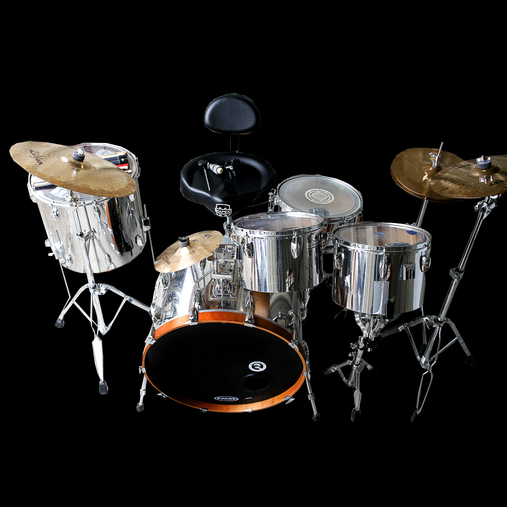 Yamaha Drum Set With Accessories Including Drum Heads