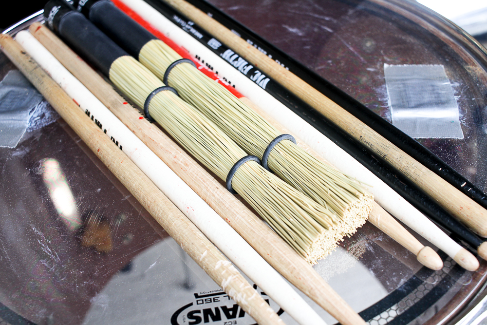 Yamaha Drum Set With Accessories Including Drum Heads