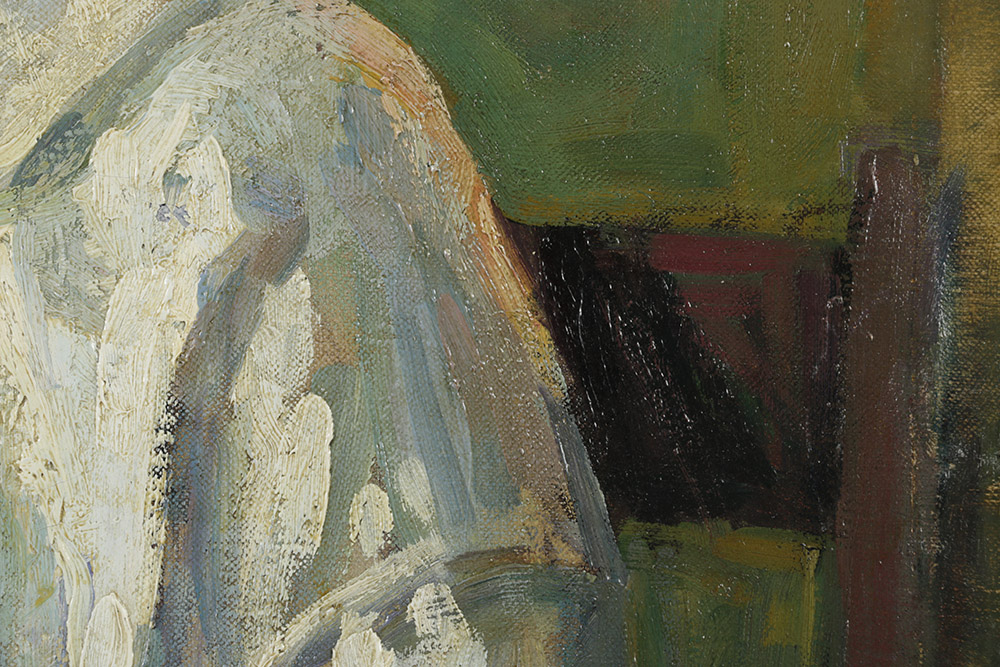 Emily B. Waite Original Oil on Canvas of Woman's Portrait