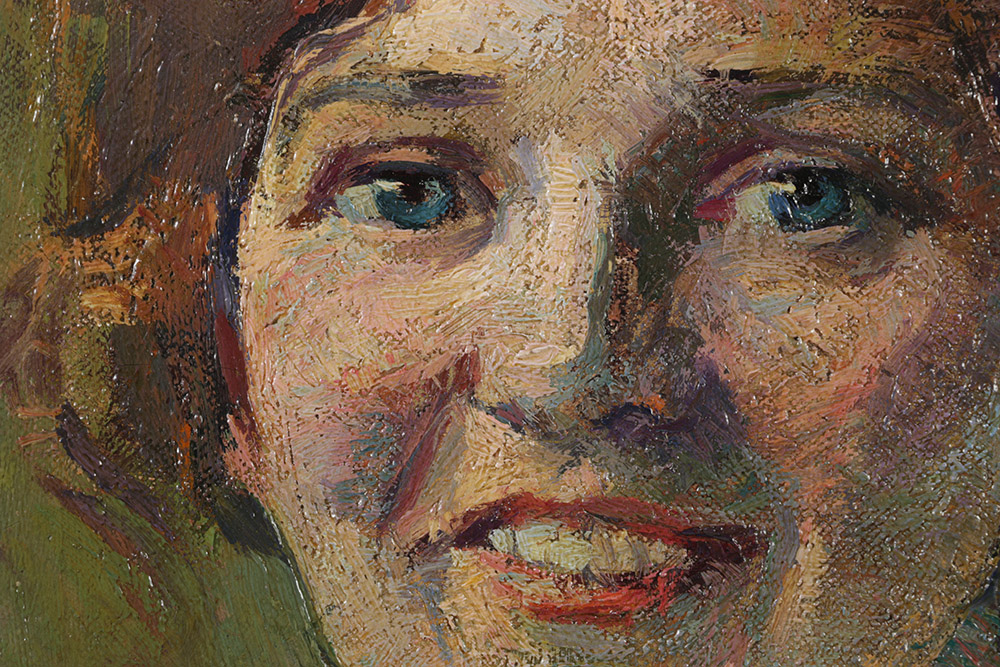 Emily B. Waite Original Oil on Canvas of Woman's Portrait