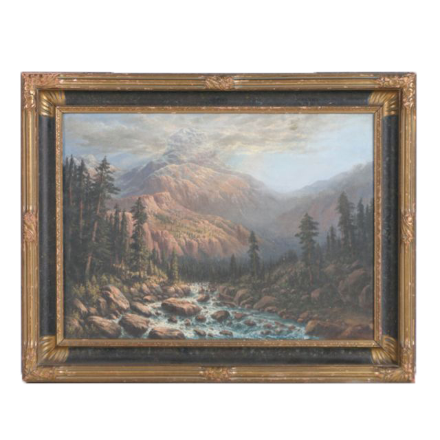 Oil on Canvas Mountainous Landscape by William Carson