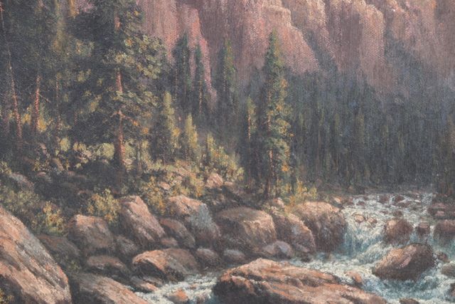 Oil on Canvas Mountainous Landscape by William Carson