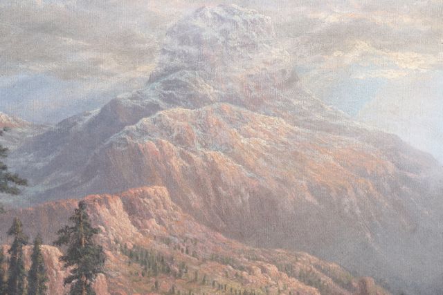 Oil on Canvas Mountainous Landscape by William Carson