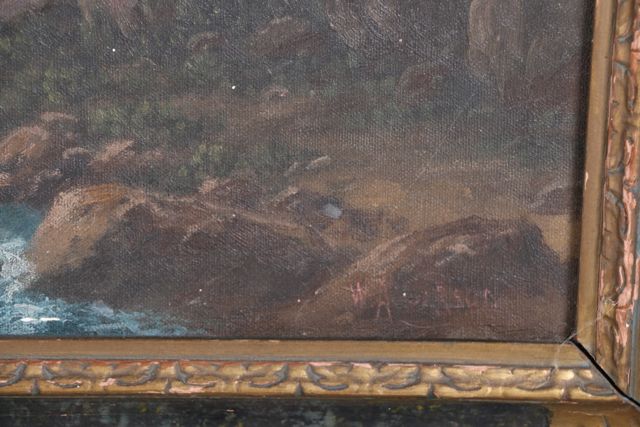 Oil on Canvas Mountainous Landscape by William Carson