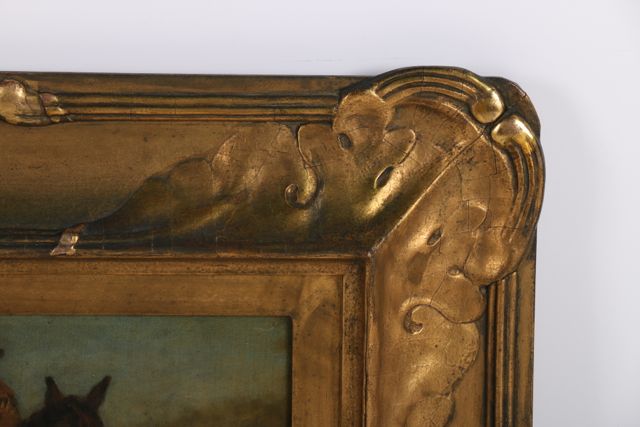 Anton Mauve Oil on Canvas of Cart Driver