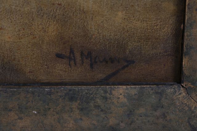 Anton Mauve Oil on Canvas of Cart Driver