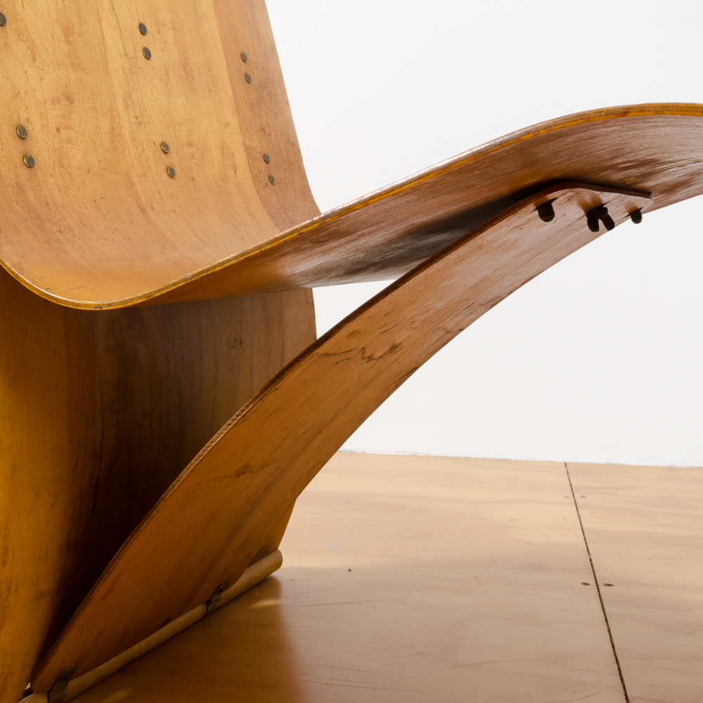 Rare Herbert Von Thaden Bent Plywood Lounge Chair Circa 1940s