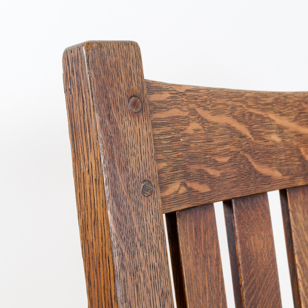 Circa 1912 to 1920 Arts and Crafts Rocking Chair by L. & J.G. Stickley