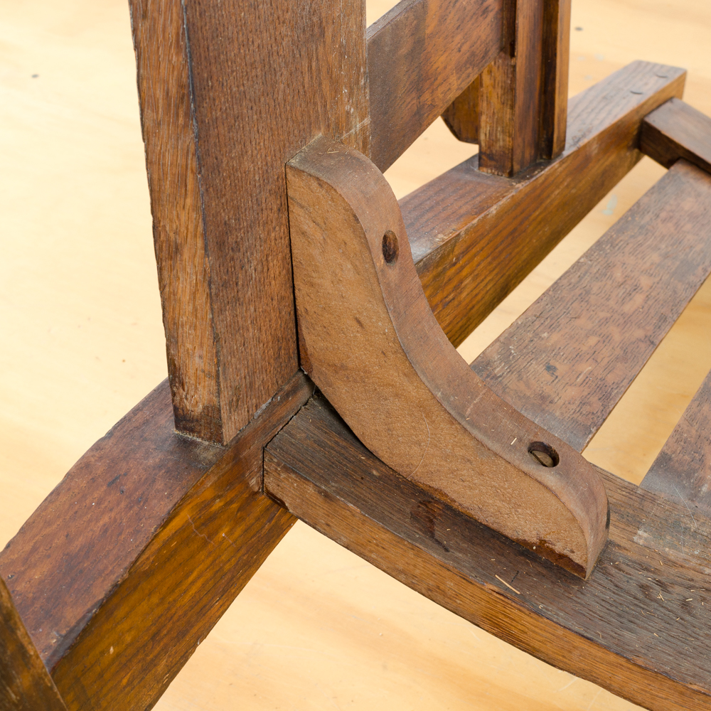 Vintage Arts and Crafts Oak Rocking Chair