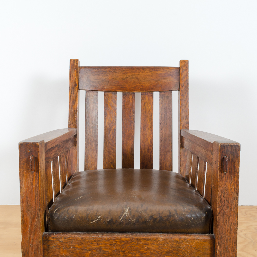 Vintage Arts and Crafts Oak Rocking Chair