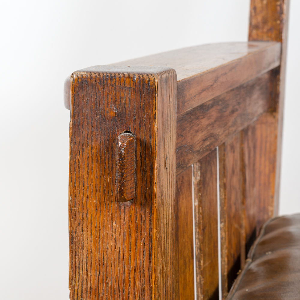 Vintage Arts and Crafts Oak Rocking Chair