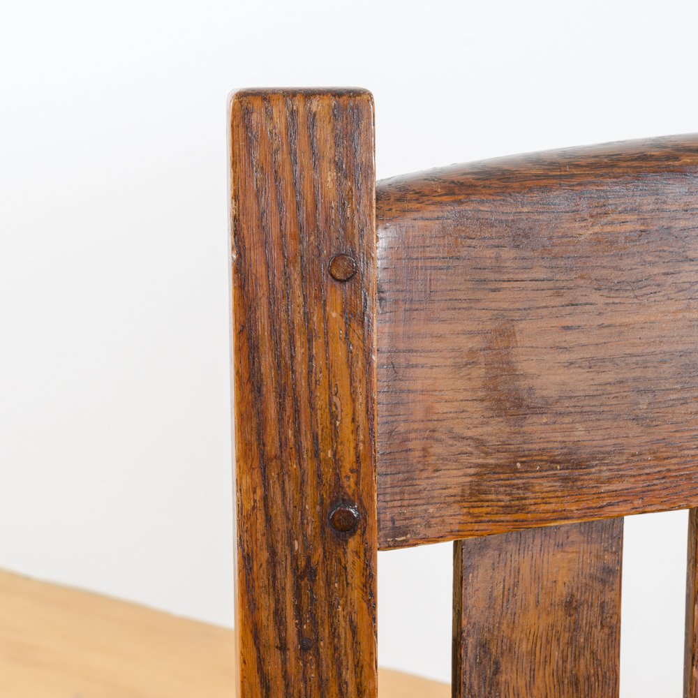 Vintage Arts and Crafts Oak Rocking Chair