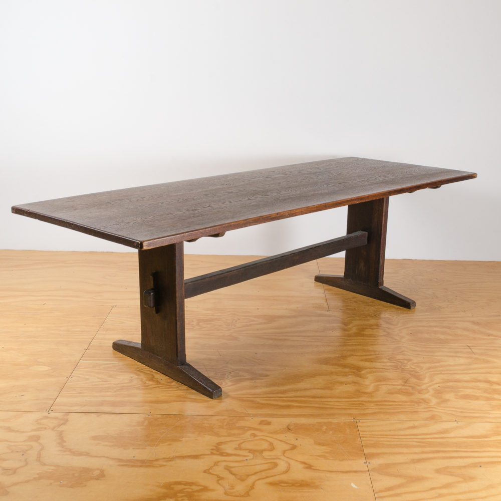 Vintage Arts and Crafts Oak Dining Table