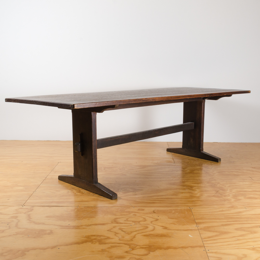 Vintage Arts and Crafts Oak Dining Table