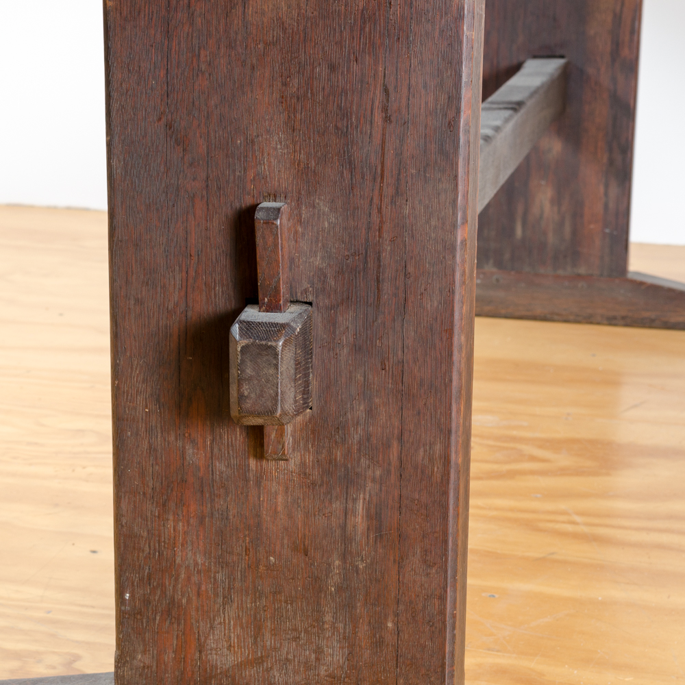 Vintage Arts and Crafts Oak Dining Table