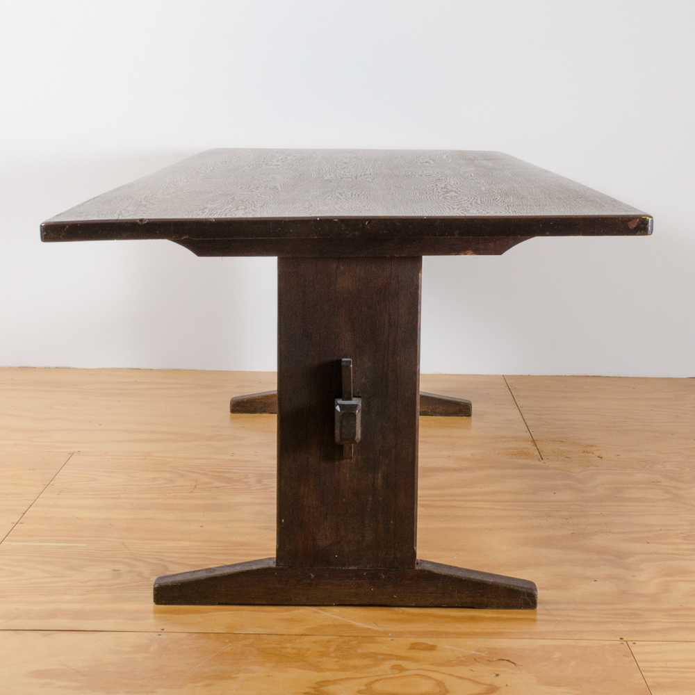 Vintage Arts and Crafts Oak Dining Table