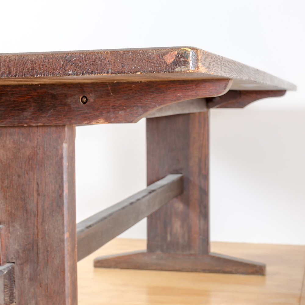 Vintage Arts and Crafts Oak Dining Table