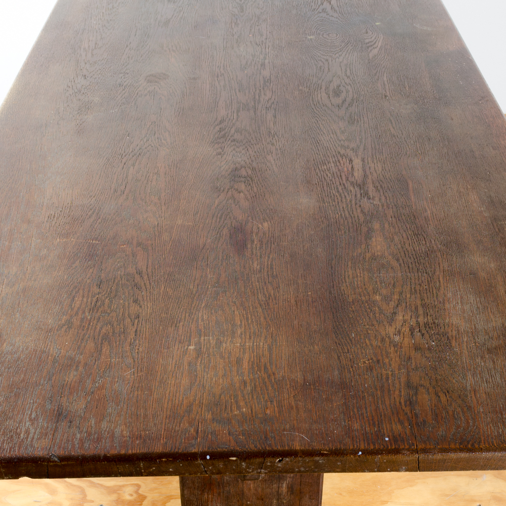 Vintage Arts and Crafts Oak Dining Table