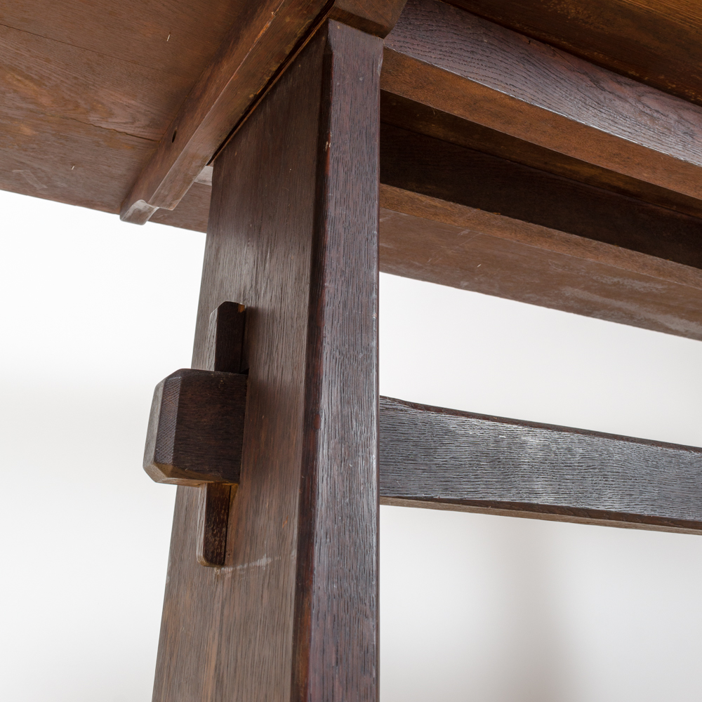 Vintage Arts and Crafts Oak Dining Table