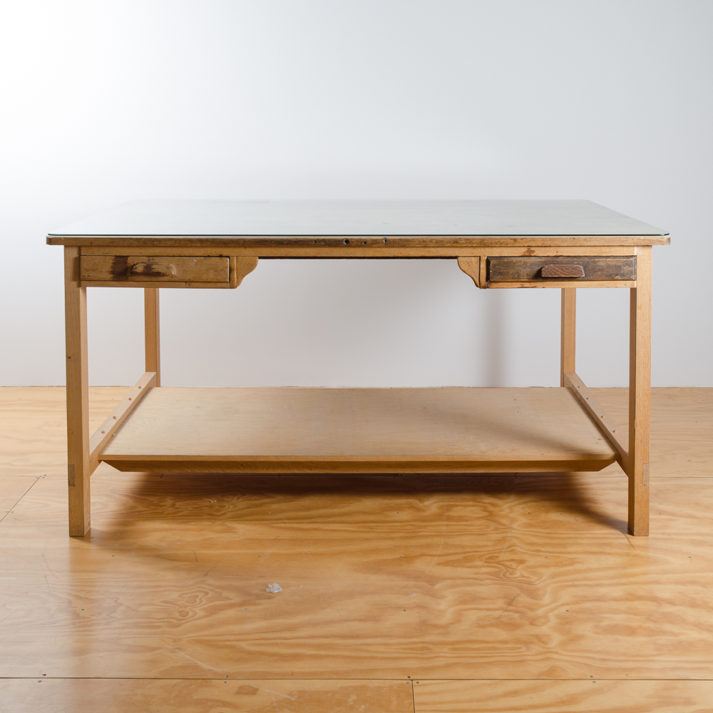 Vintage Mission Style Oak Work Table