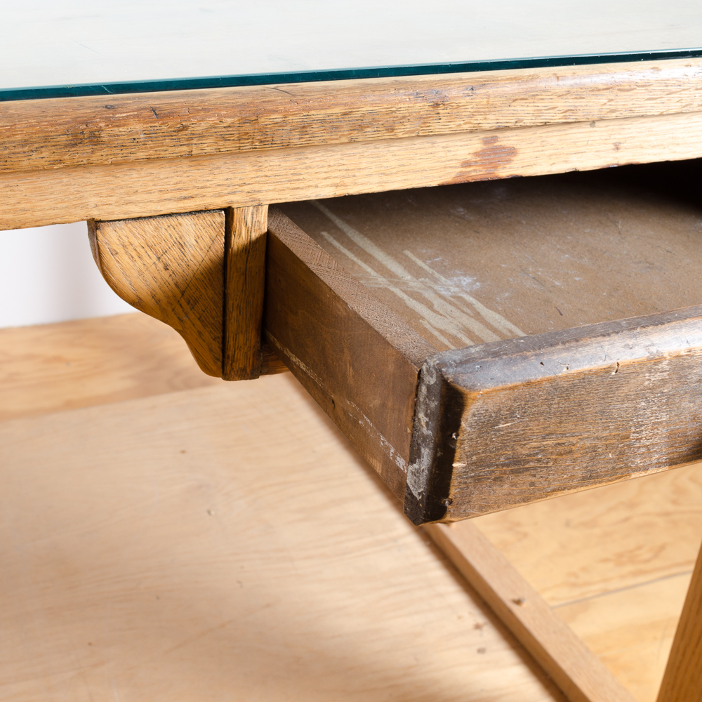 Vintage Mission Style Oak Work Table