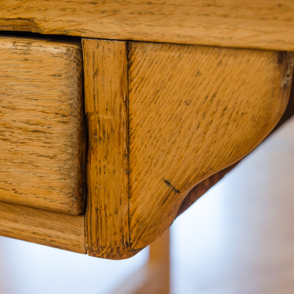 Vintage Mission Style Oak Work Table