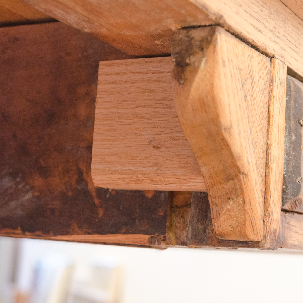 Vintage Mission Style Oak Work Table