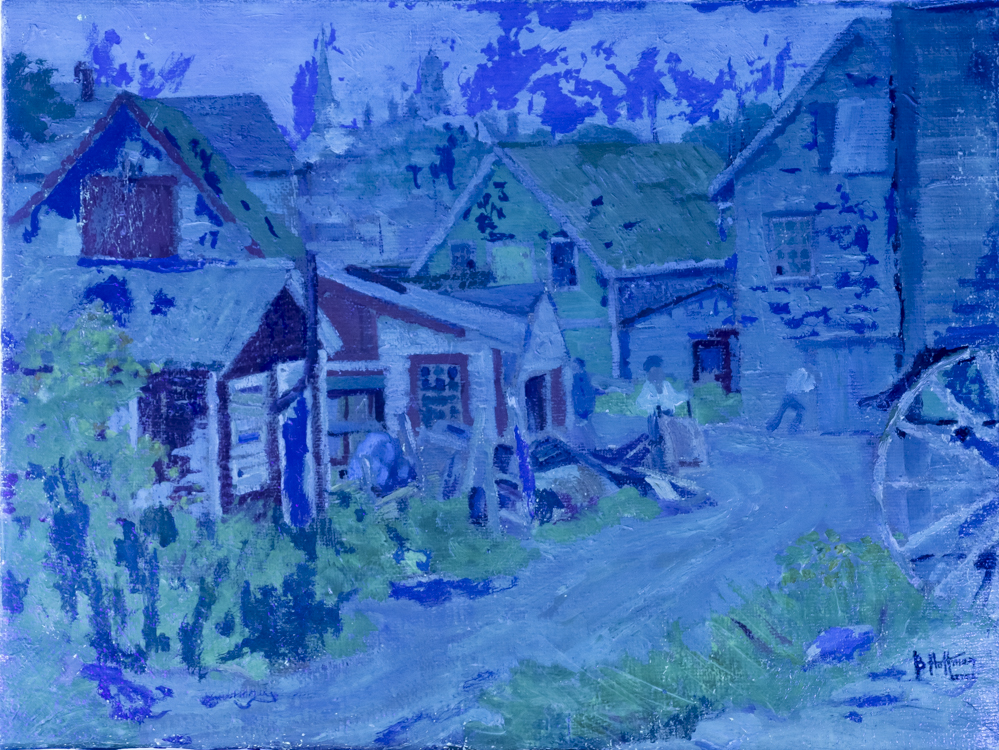 Oil Painting Rural Scene by Belle Hoffman