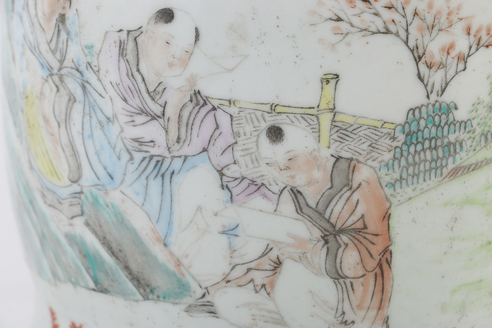 1919 Chinese Porcelain Gu Vase by Xu Shanqin