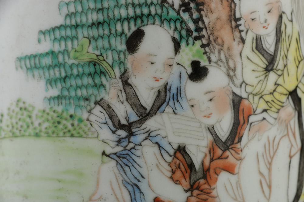 1919 Chinese Porcelain Gu Vase by Xu Shanqin