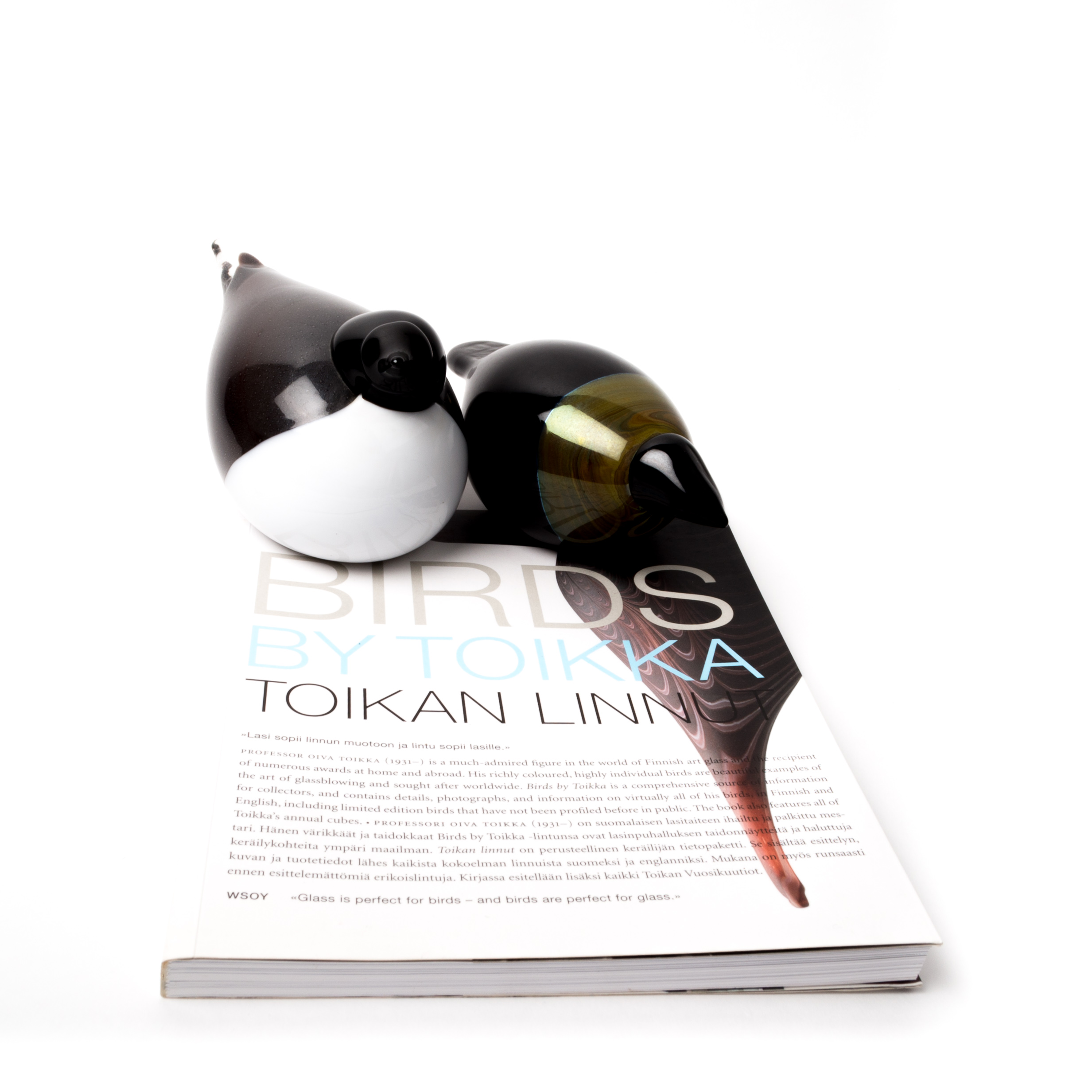 Oiva Toikka Signed Iittala Glass Bird Figurines and Oiva Toikka Book