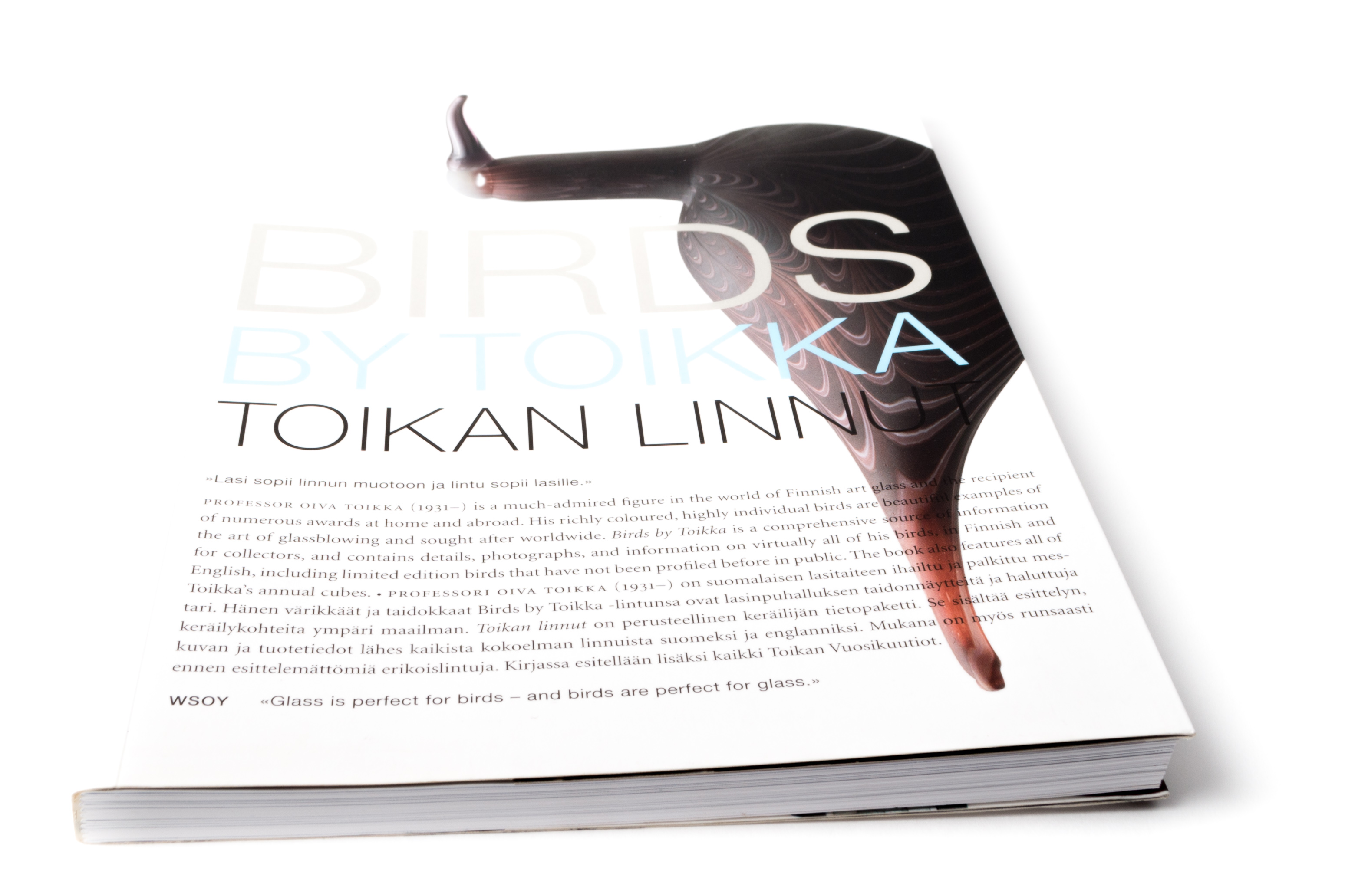 Oiva Toikka Signed Iittala Glass Bird Figurines and Oiva Toikka Book