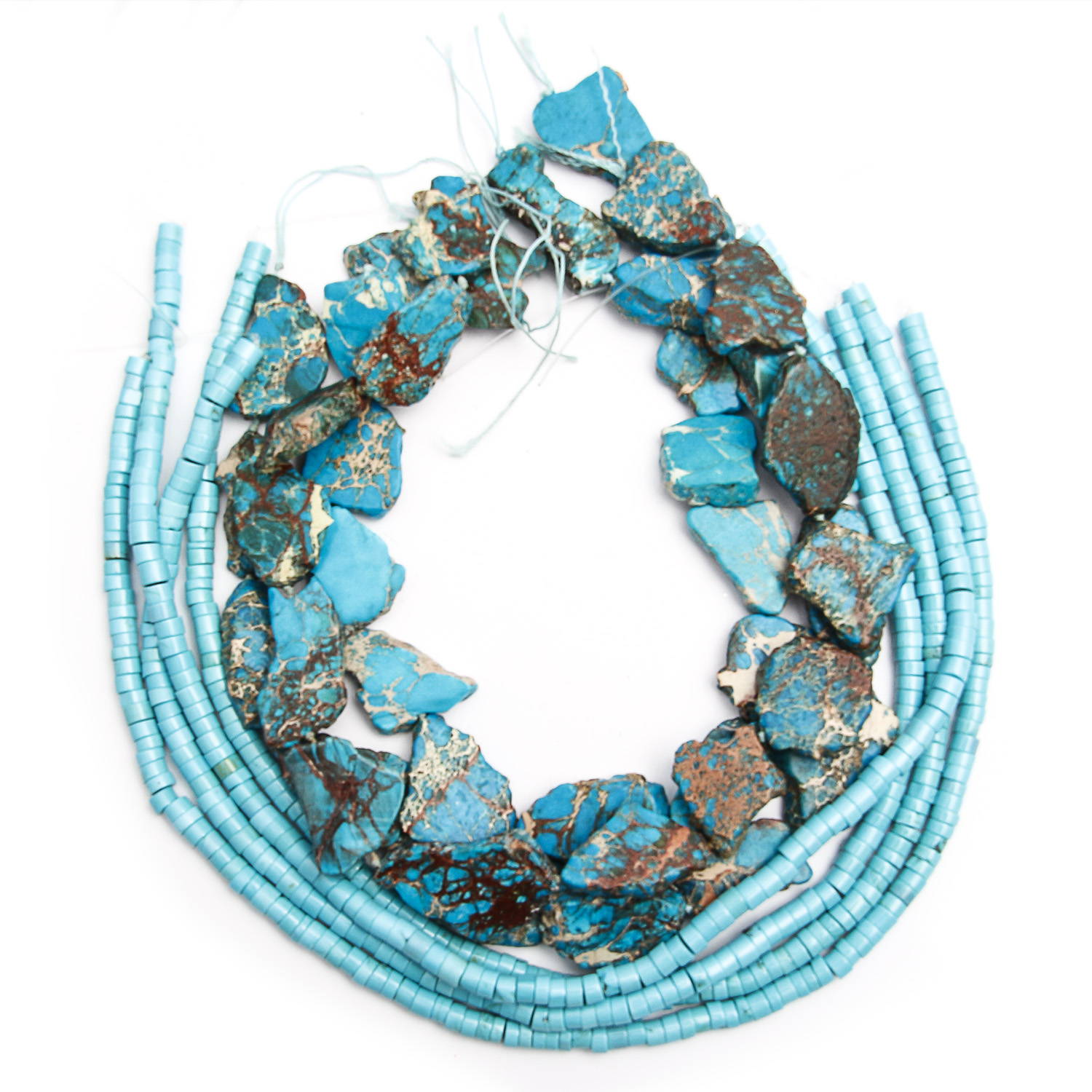 Synthetic Turquoise Rough Stones and Beads