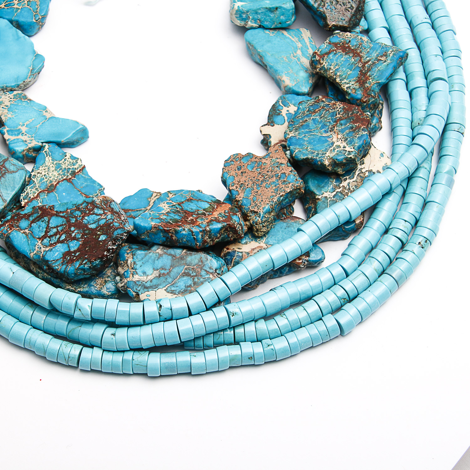 Synthetic Turquoise Rough Stones and Beads