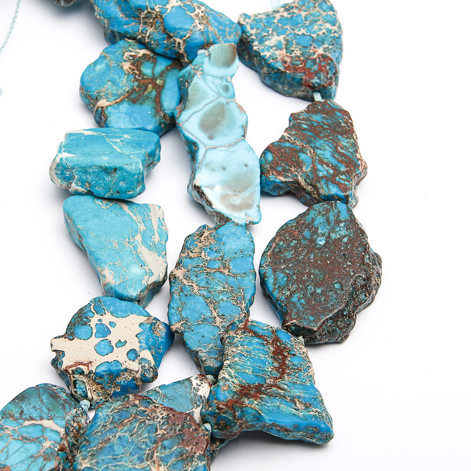 Synthetic Turquoise Rough Stones and Beads