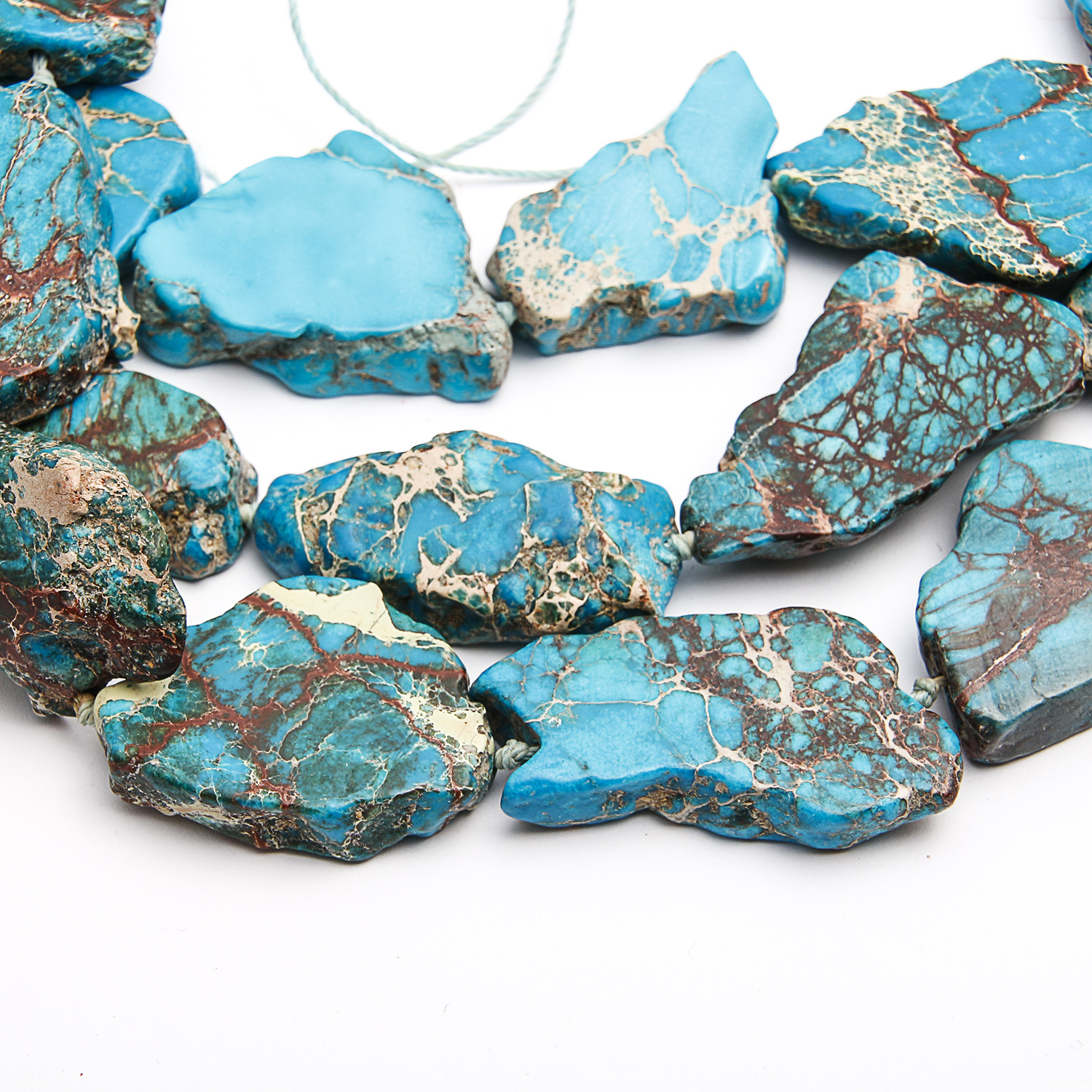 Synthetic Turquoise Rough Stones and Beads