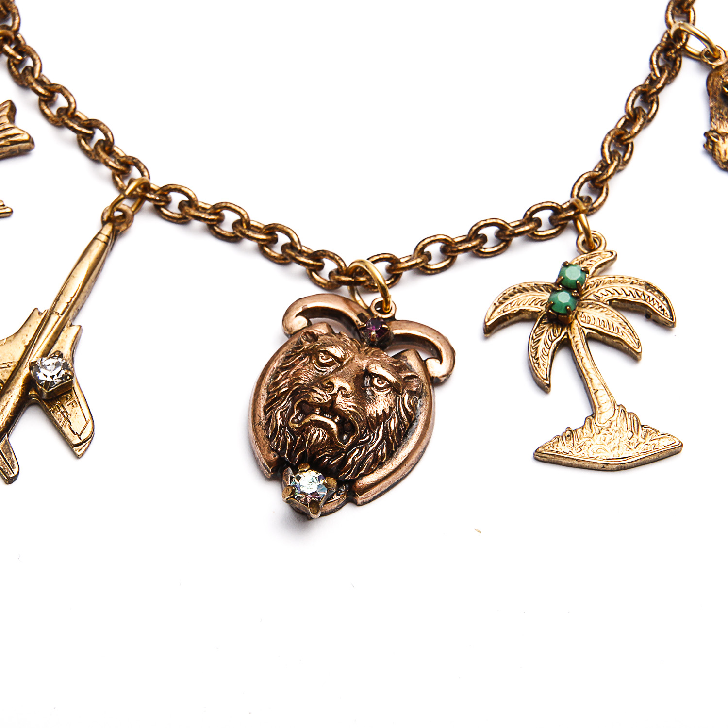 Bronze and Brass Charm Bracelet
