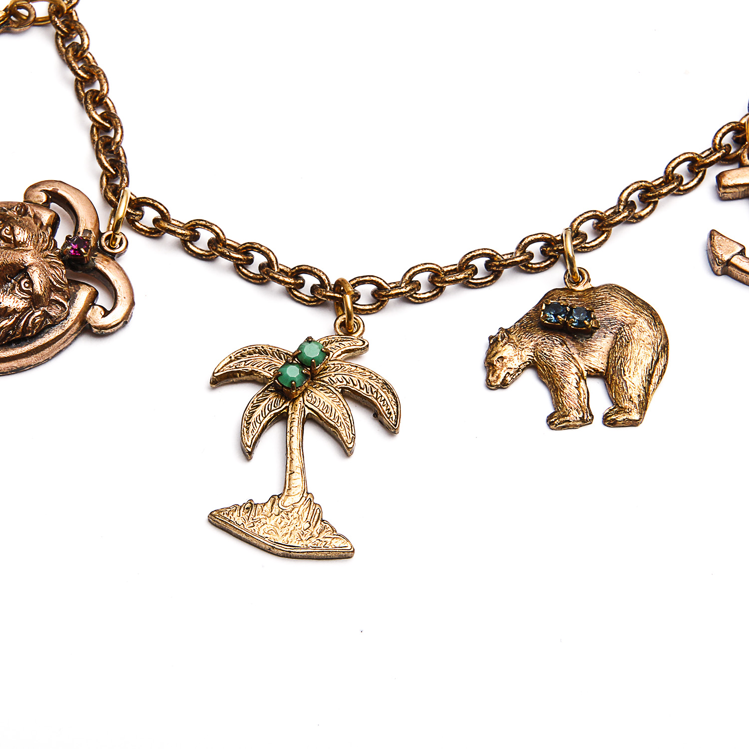 Bronze and Brass Charm Bracelet