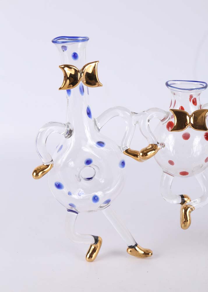 Masami Koda Flame Work Glass Sculpture