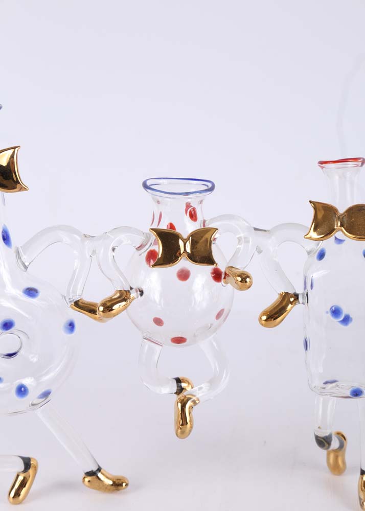 Masami Koda Flame Work Glass Sculpture