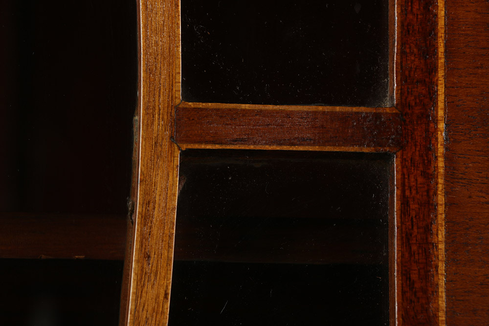 Cherry Inlaid Federal Corner Cupboard