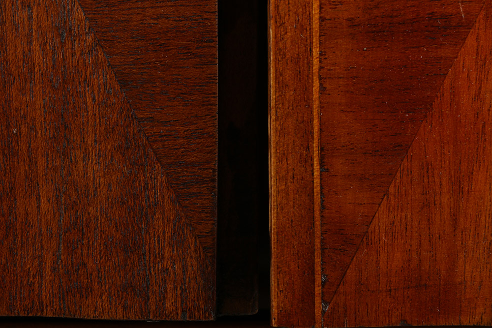 Cherry Inlaid Federal Corner Cupboard