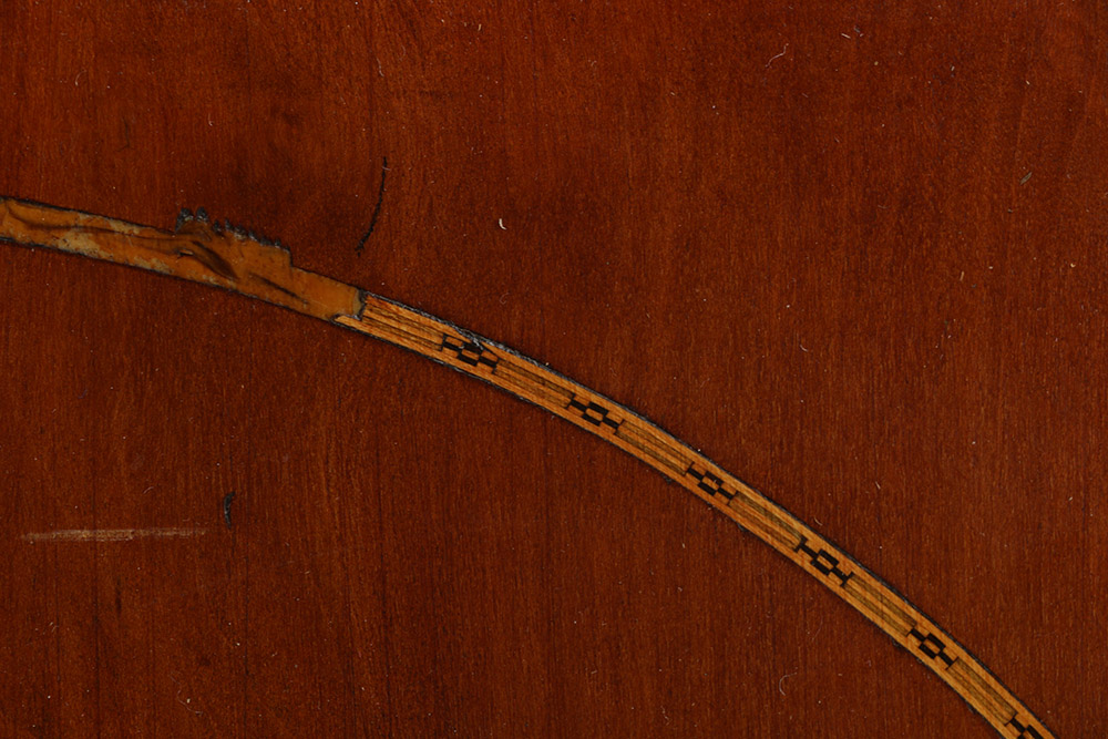 Cherry Inlaid Federal Corner Cupboard