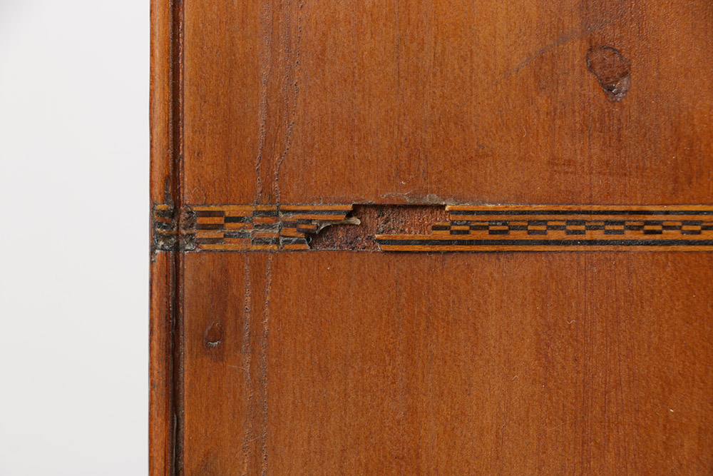 Cherry Inlaid Federal Corner Cupboard