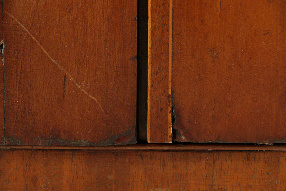 Cherry Inlaid Federal Corner Cupboard