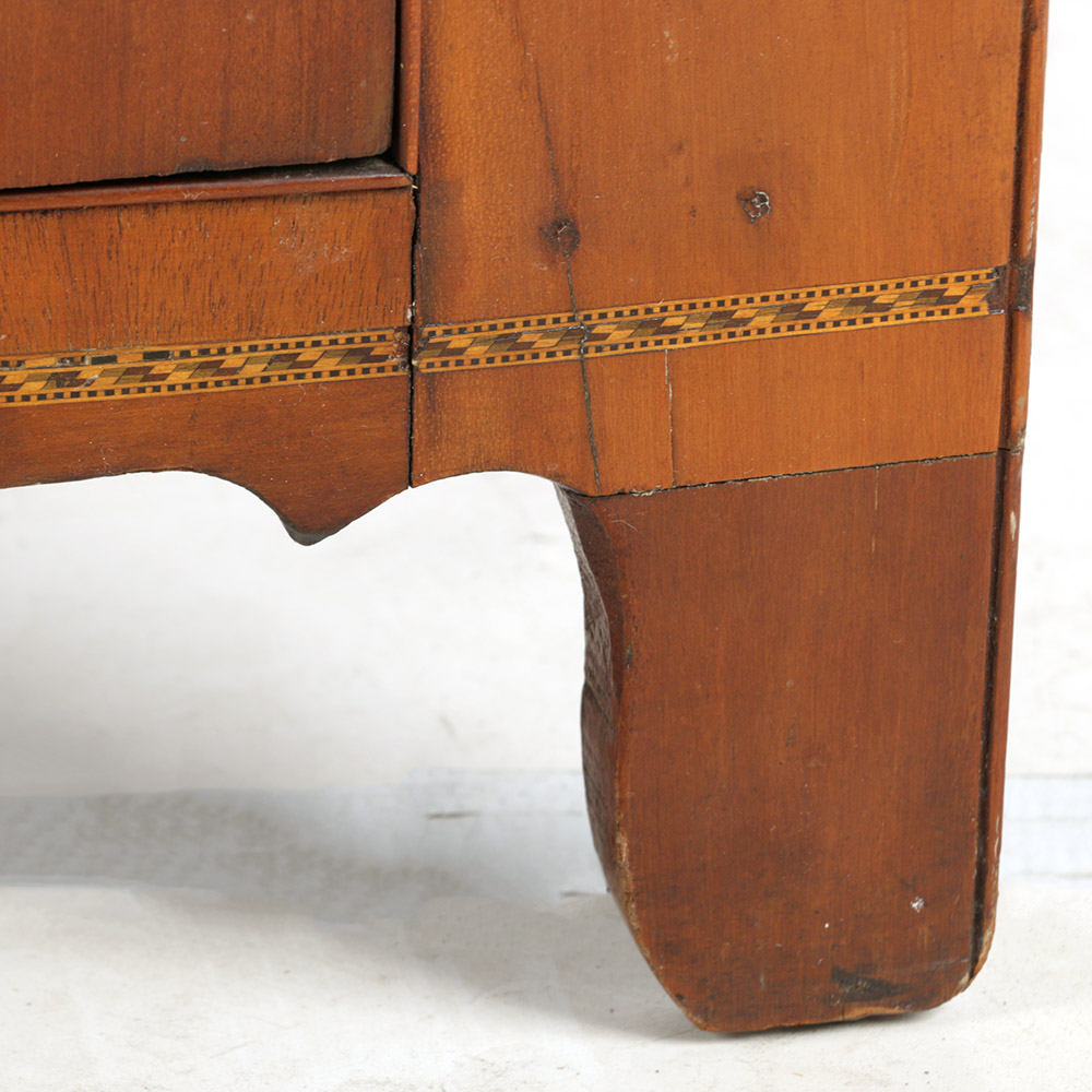 Cherry Inlaid Federal Corner Cupboard