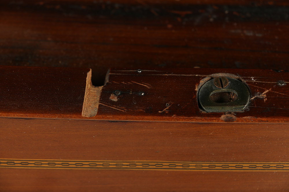 Cherry Inlaid Federal Corner Cupboard